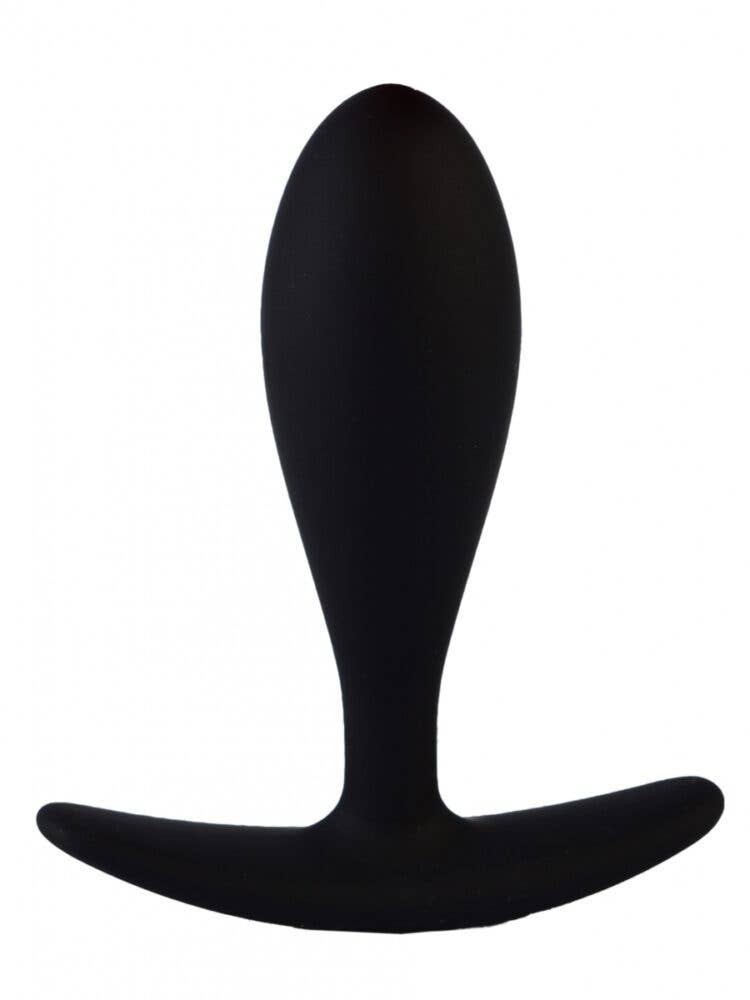 Kinky Pleasure - Wholesale Sex Toy - Argus T-Plug Silicone Large Size 10 Cm - Black - Packed in Strong Blister - AT 0011154