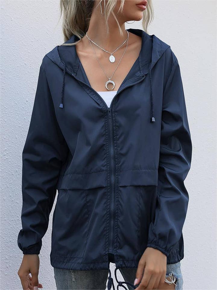 Rosa Clothing - Wholesale Jacket - Women's - Zip waterproof raincoat lightweight hoodie jacket13