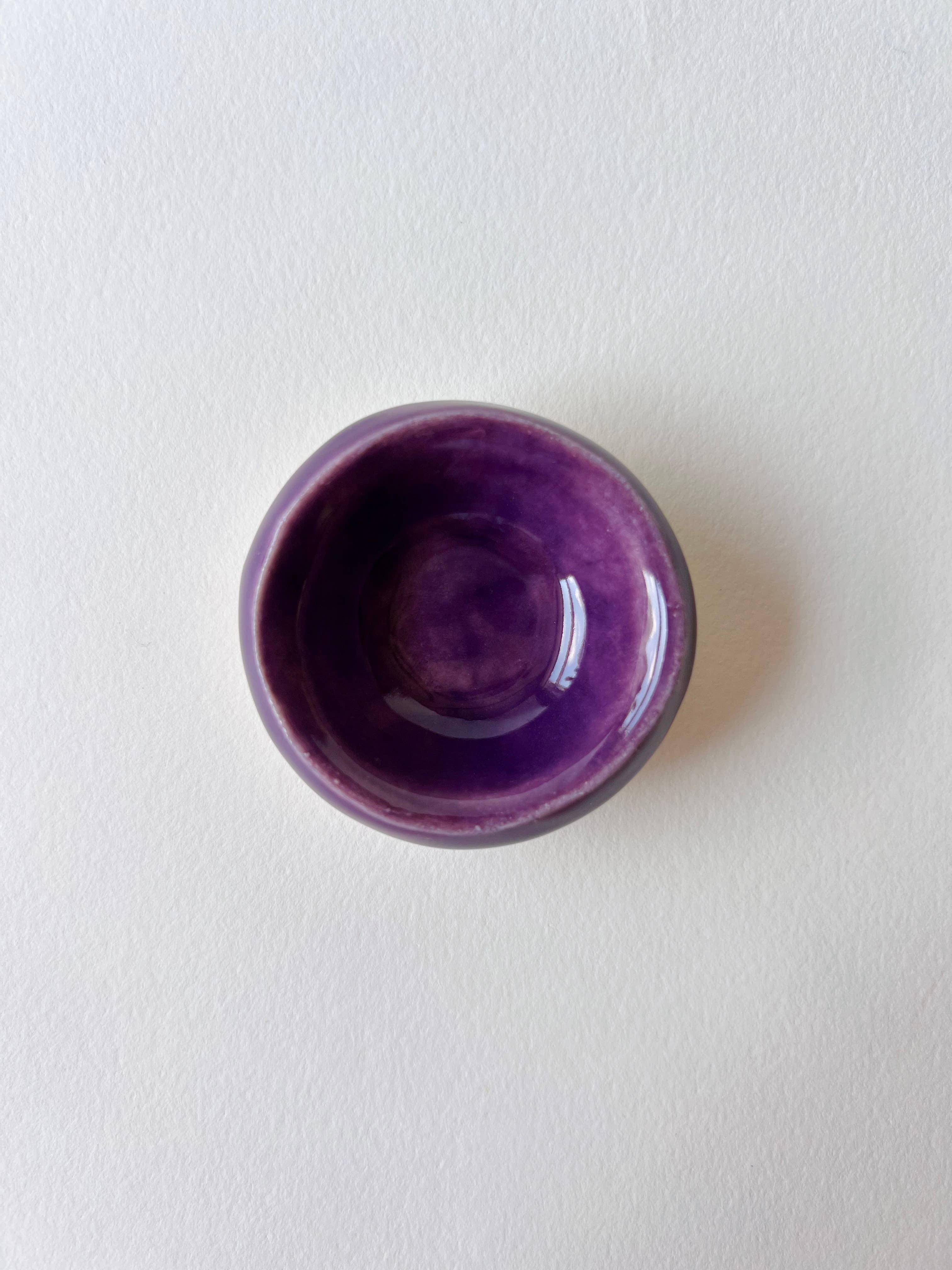 MoonMoon Ceramics – wholesale Jewellery dish – Purple Mulberry Tiny Ring Dish4