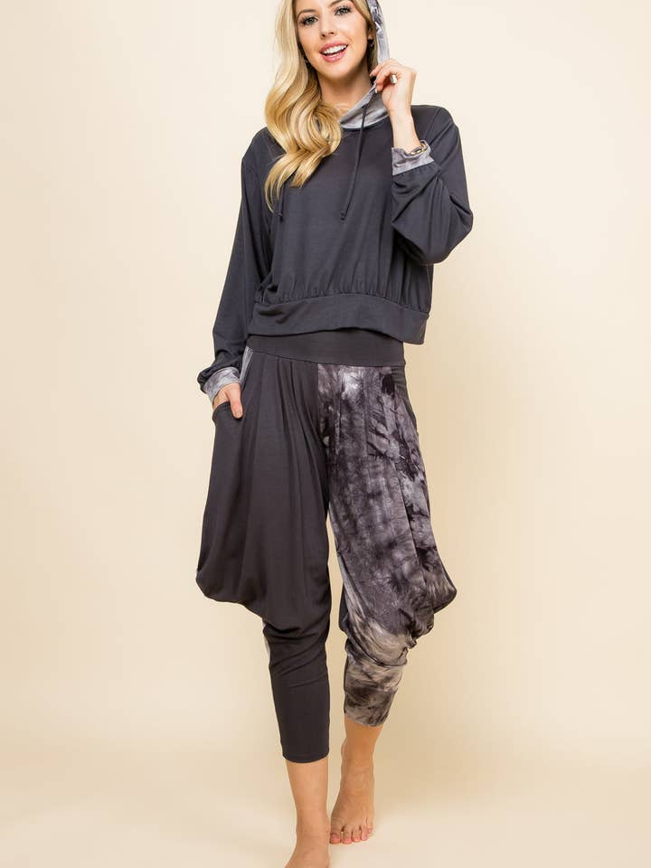 Kooniez Set - Charcoal Tie-Dye Patchwork for wholesale by Kooniez