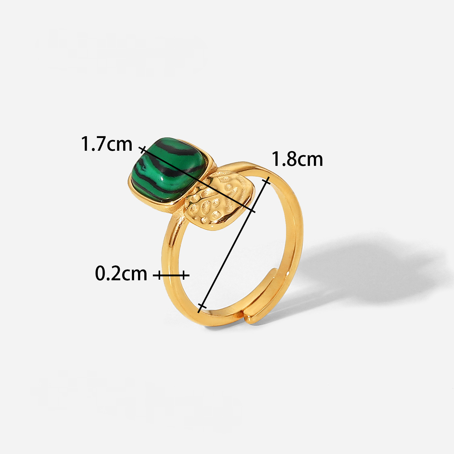 Mio Queena - Wholesale Cocktail/gelegenheidsring - 18K Vergulde Ringen van Roestvrij Staal met Ingelegde Edelstenen - FGS/CS21