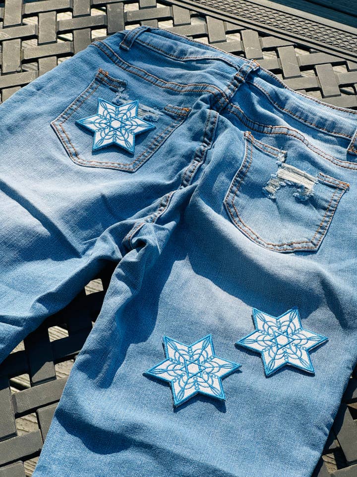 Parches bordados con la estrella de David (juego de 3) | Jewish DIY para venta al por mayor de JEWISHJOY.co