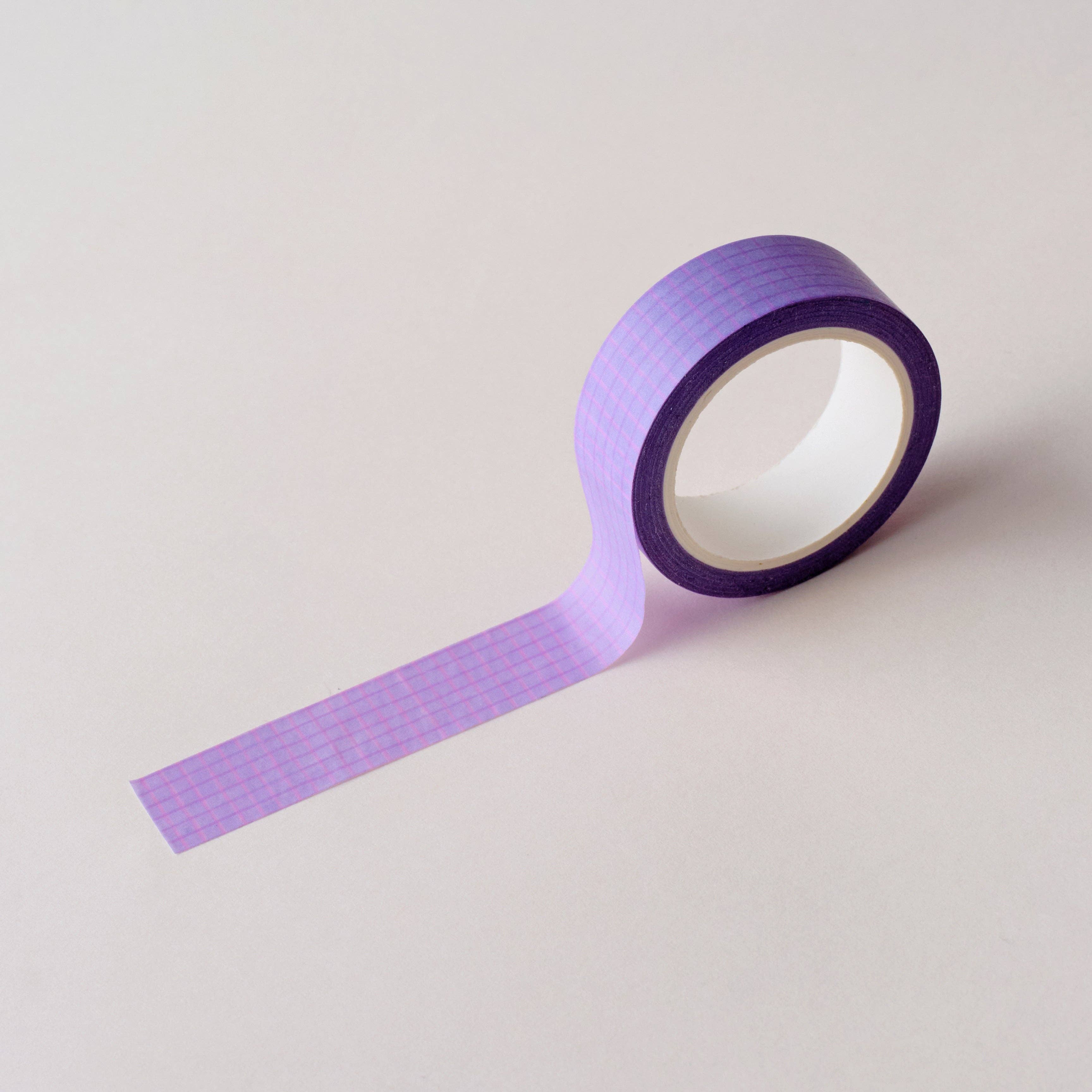 Claire Paul – wholesale Washitejp – Lila washitejp med rutmönster4