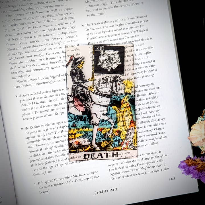 Clear Bookmark - Tarocchi della morte strega occulta per la vendita all'ingrosso da parte di Dark Veinlet