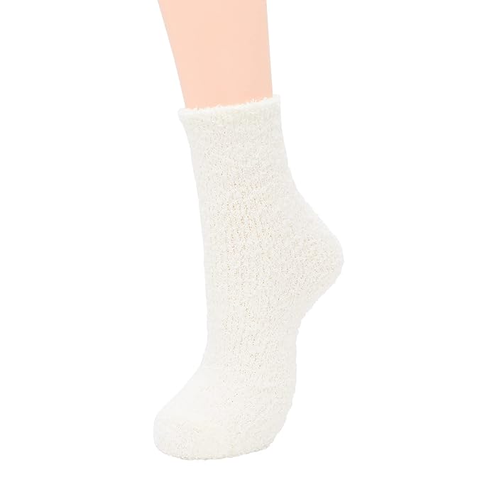 The Arinna Collection LLC - Wholesale Socks - Women's - White Fuzzy Fluffy Socks for Women