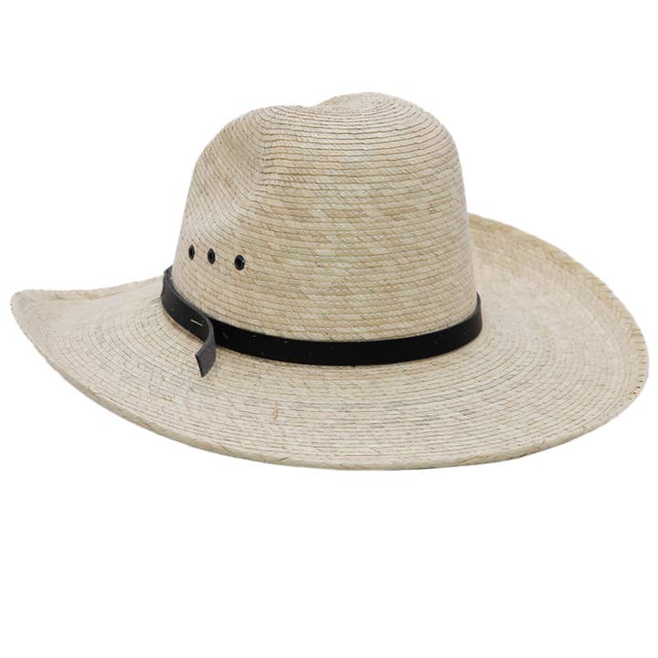 Cap Zone - Wholesale Cowboyhoed - kinderen - Gus Crown Palm Straw Cowboyhoed met oogjes voor kinderen5