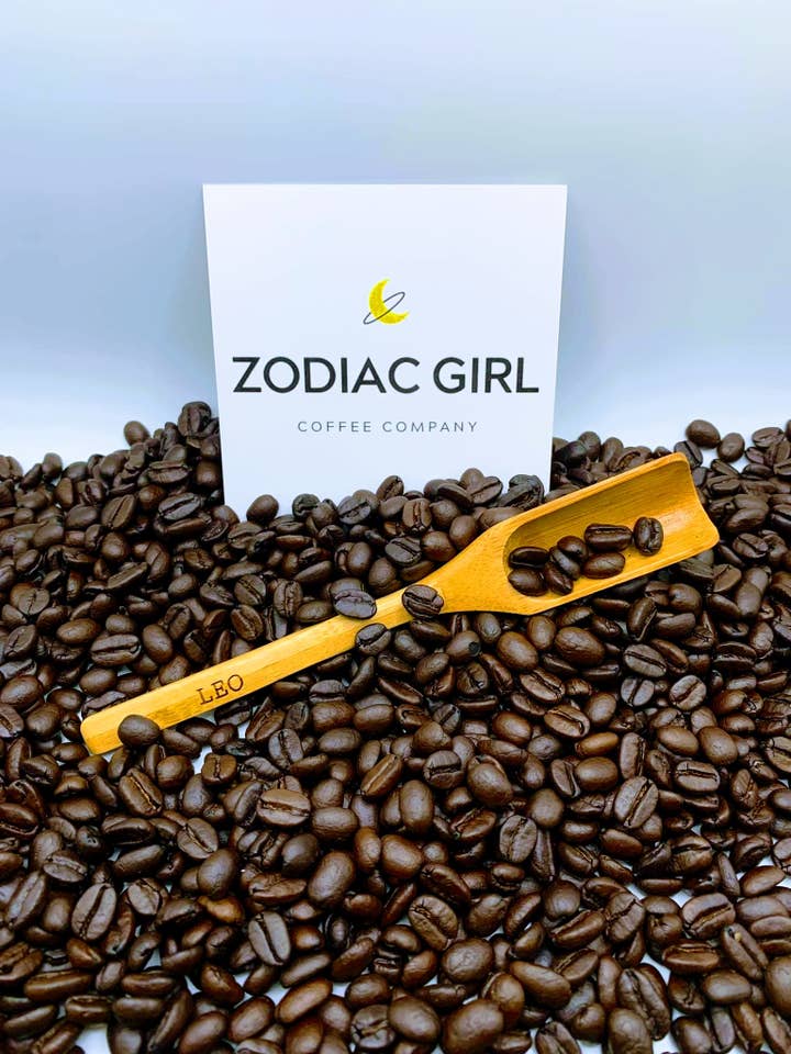 Zodiac Coffee Scoop, Custom Kitchen Spoon, Engraved Ba for wholesale by Zodiac Girl Coffee Comapny