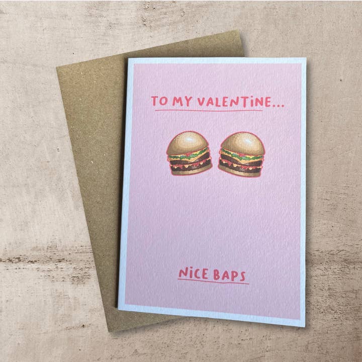 Bonitos bollos - Tarjeta de felicitación del Día de San Valentín para venta al por mayor de Back To The Drawing Board Illustration