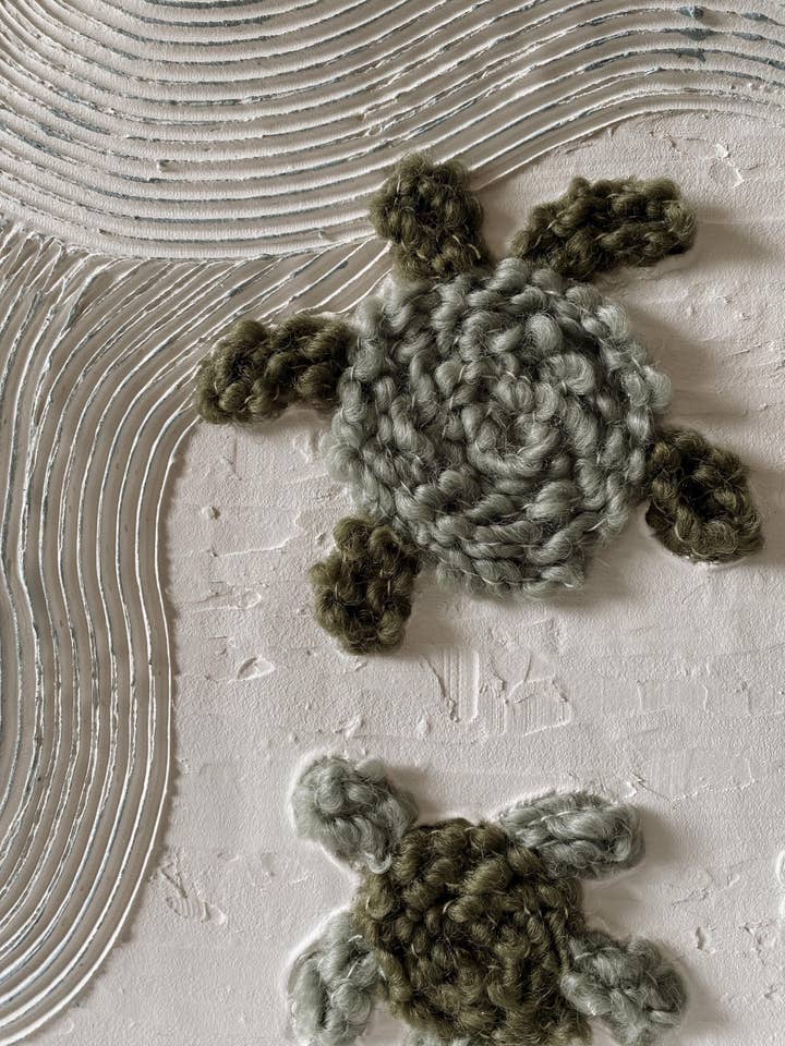 Sea Turtle Serenity Mixed Media Art for Nursery for wholesale by Casinha Flores