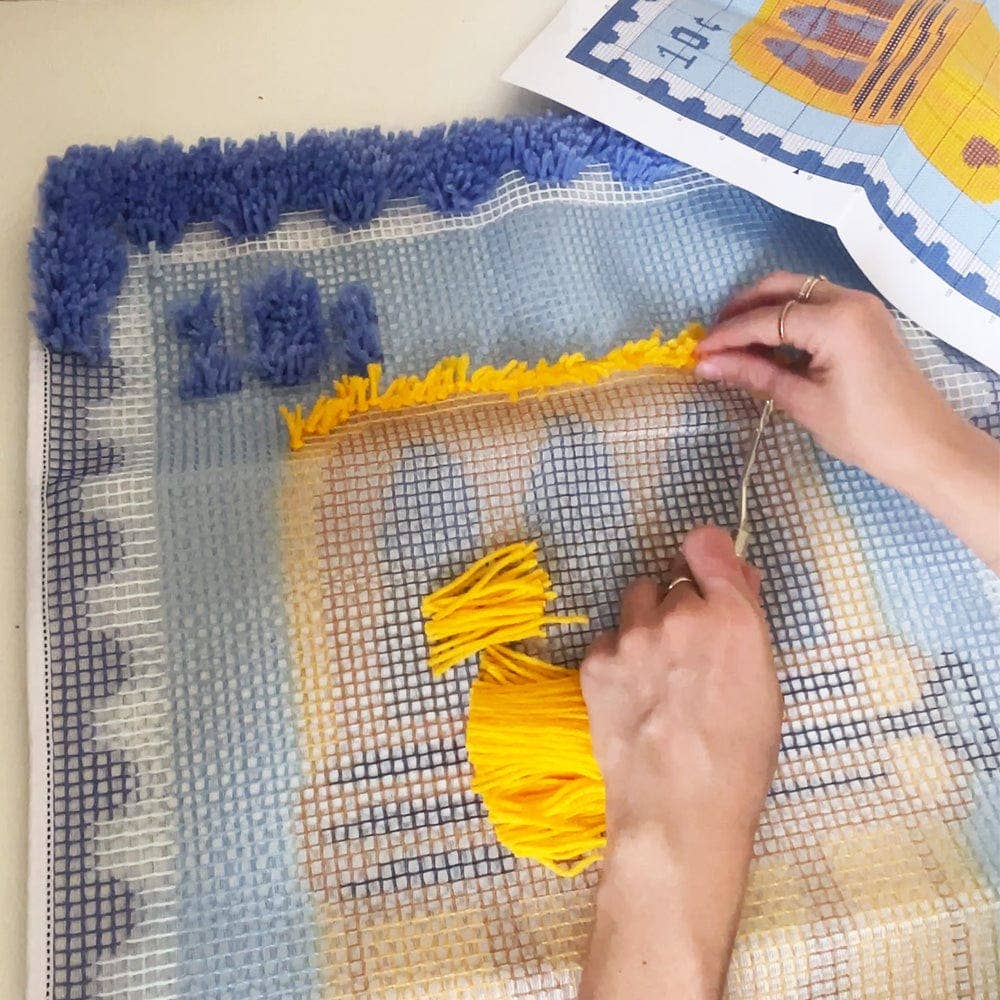 Craft Club - Wholesale DIY Craft Kit - Sardine Stamps - XL Latch Hook Rug Kit4