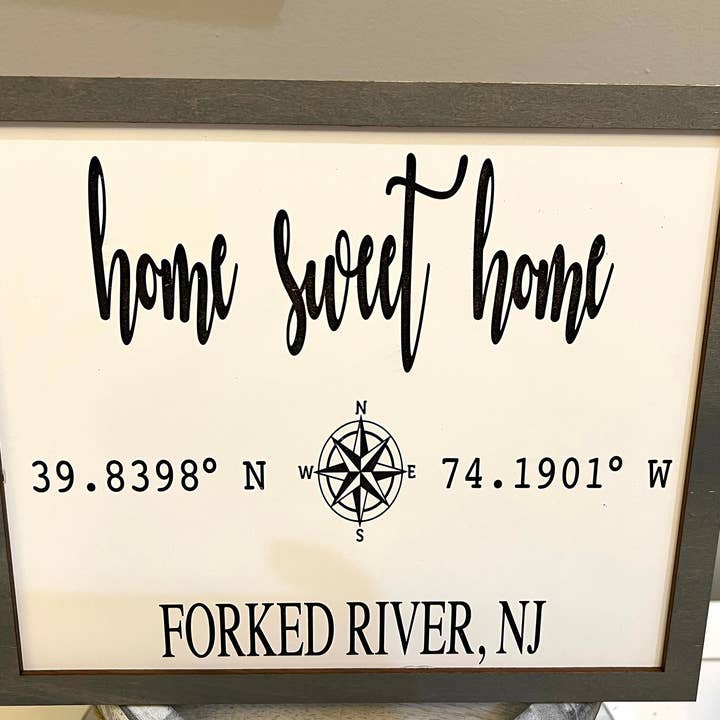 Tara’s Craft Room – wholesale Sign – Home Sweet Home Sign Latitude Longitude Sign For Home3