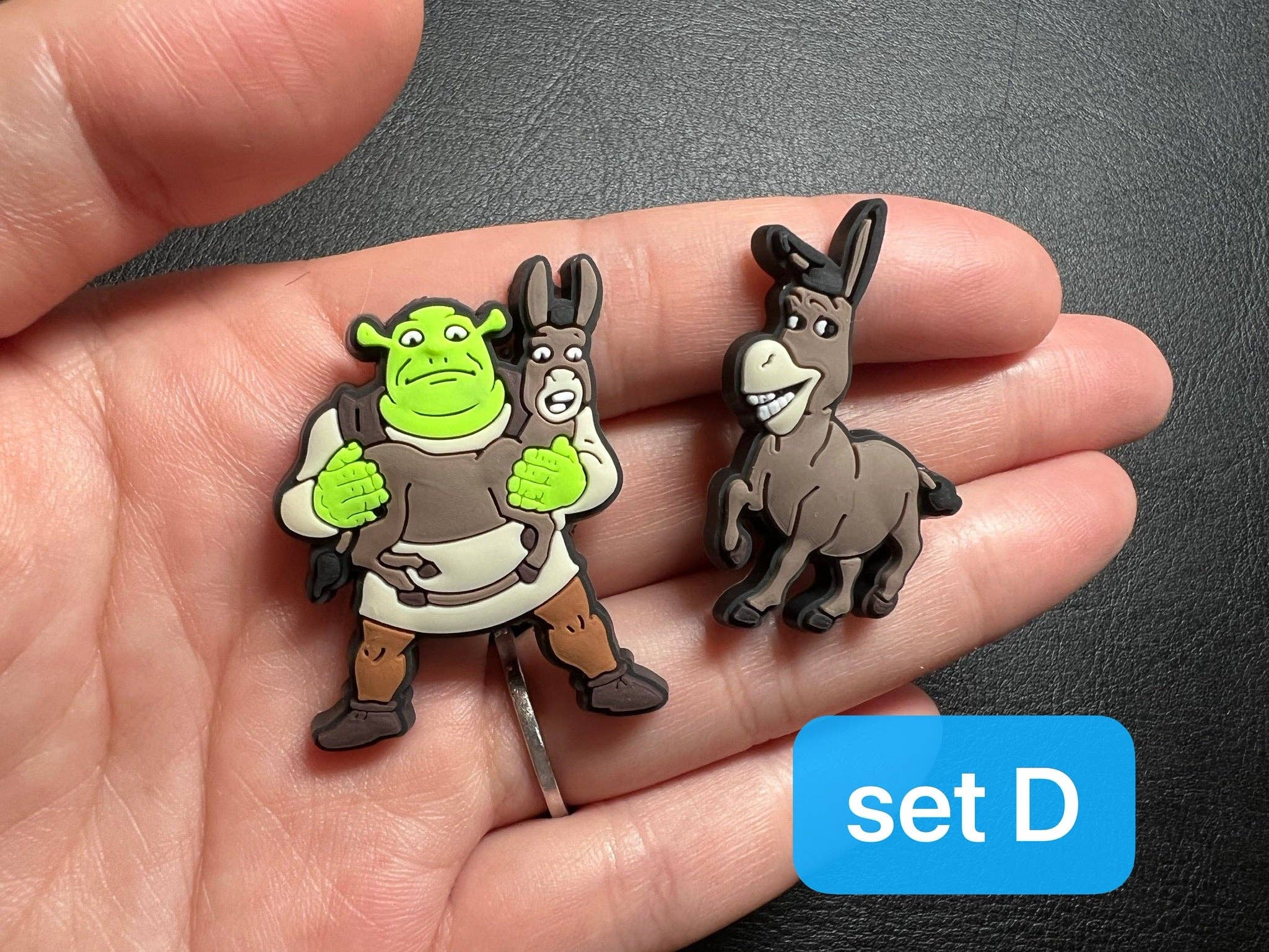 JuliesDecal - Vendita all'ingrosso Accessorio per scarpe - Unisex - Charms Shrek per scarpe Crocs - Adesivi decorativi JuliesDecal, stile anime Disney5