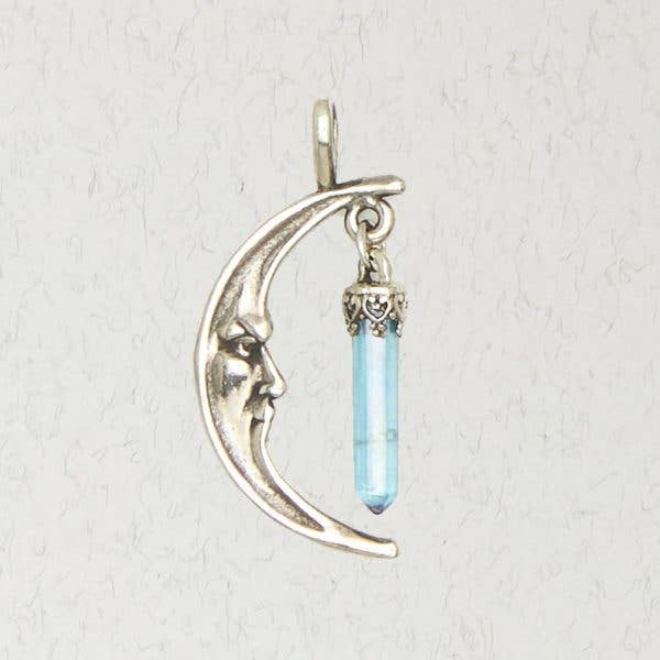 Fantasy Pendant with Crystal - Moonface for wholesale by Nirvana LLC