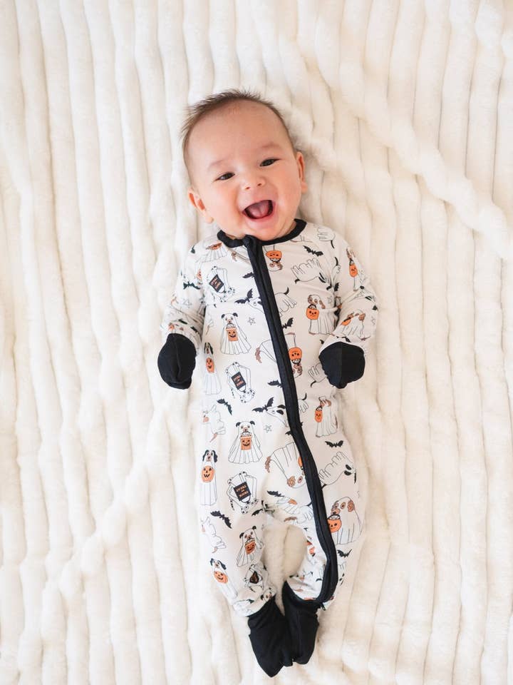 Howl-O-Ween Pups (Convertible Zip Footies) for wholesale by DreamLet