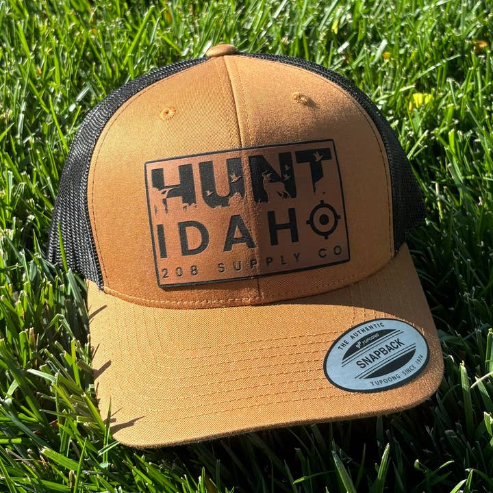 Hunt Idaho Leather Patch for wholesale by 208 Supply Co