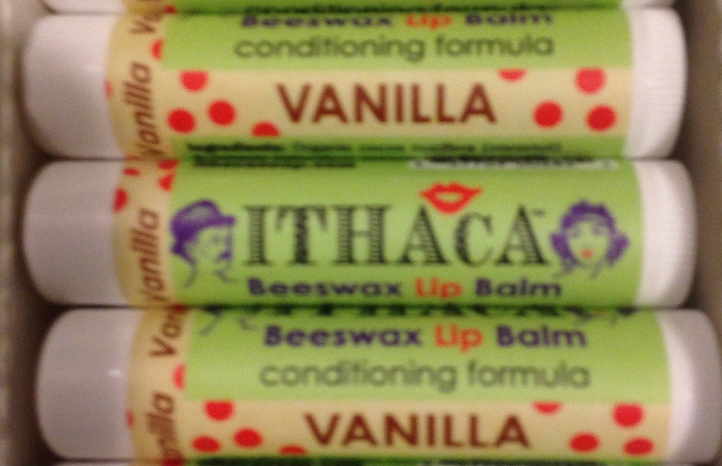 Ithaca Soap and Beeswax Lip Balm - Vendita all'ingrosso Burro di cacao - Balsamo per labbra alla cera d'api, confezione da 30