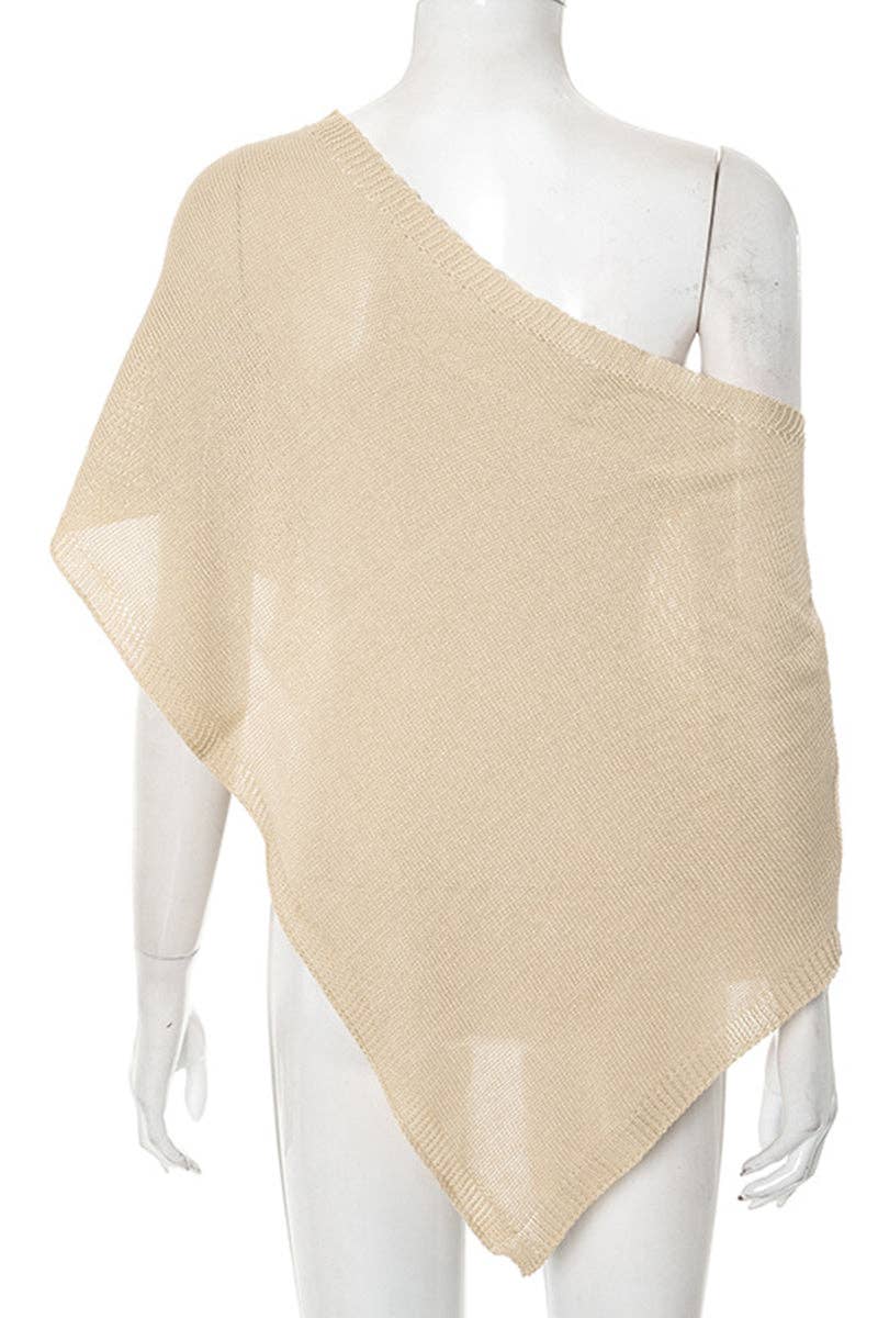 KAKI Top asimmetrico a spalla scoperta in maglia in vendita all'ingrosso su Faire5