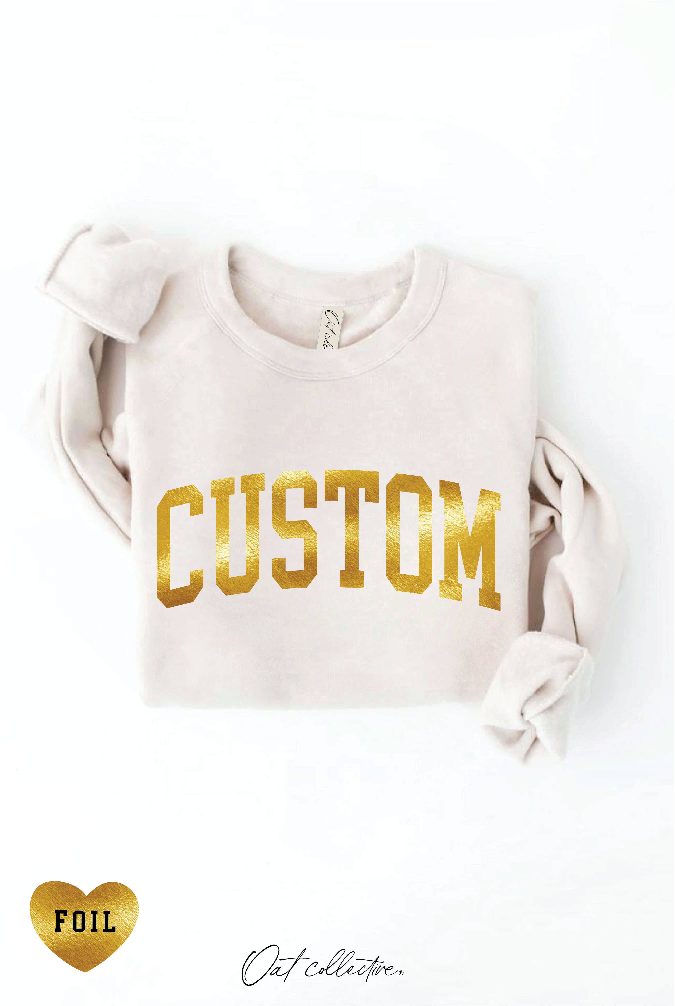 OAT COLLECTIVE - Venta al por mayor Sudadera estampada - Mujer - Sudadera gráfica personalizada con lámina0