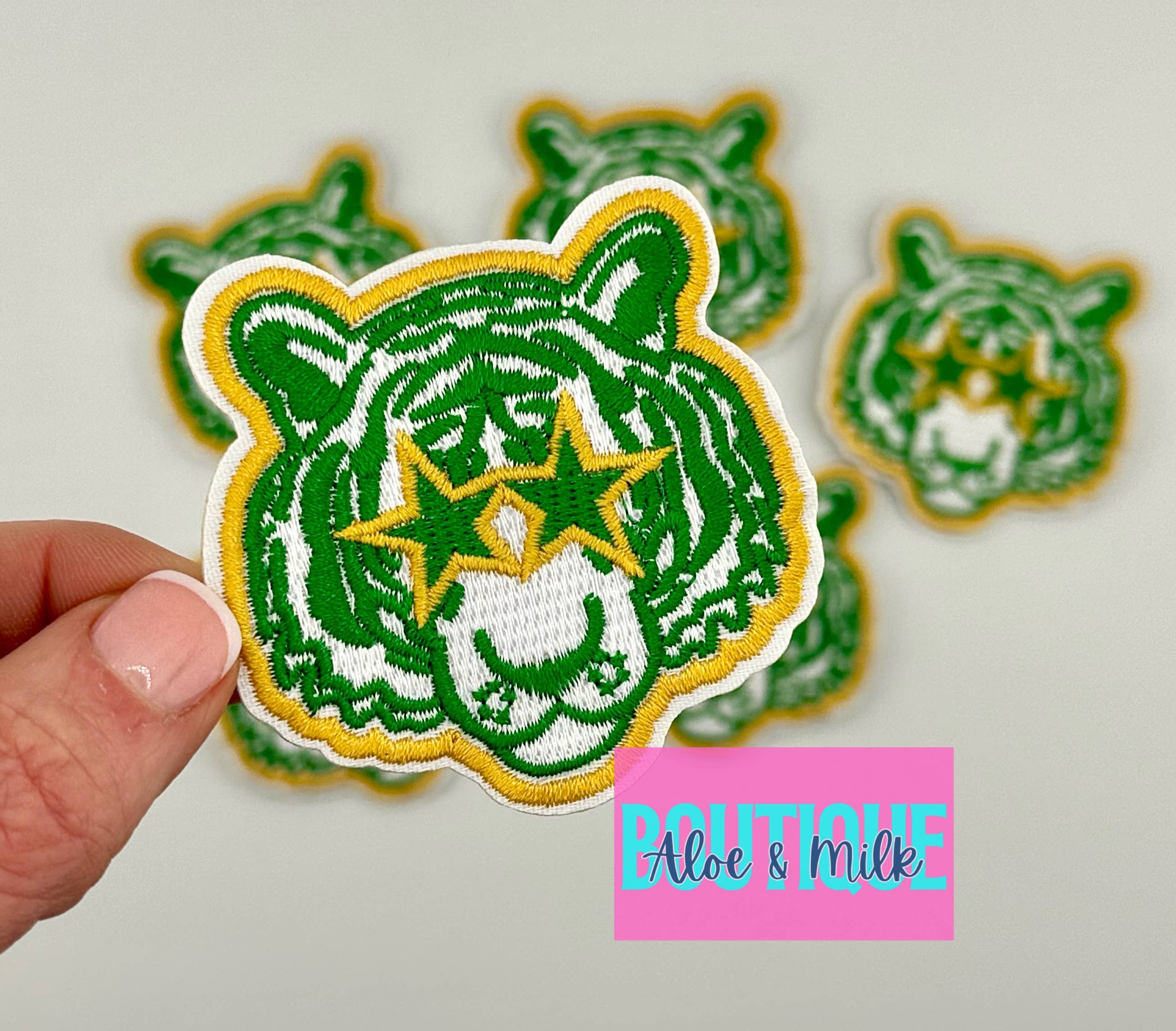Aloe and Milk Boutique - Wholesale Patch - Mascot Tiger, tiger patch, sports patch, football, game day9