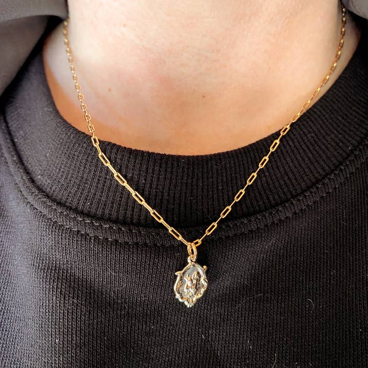 GoldFi - Wholesale Individual Charm/Pendant - 18k Gold Filled Saint Christopher Pendant2