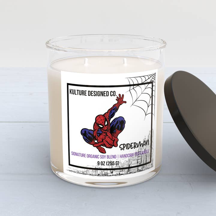Kulture Designed Co. - Wholesale Jar/Filled Candle - SPIDERMAN| 9 oz Candle