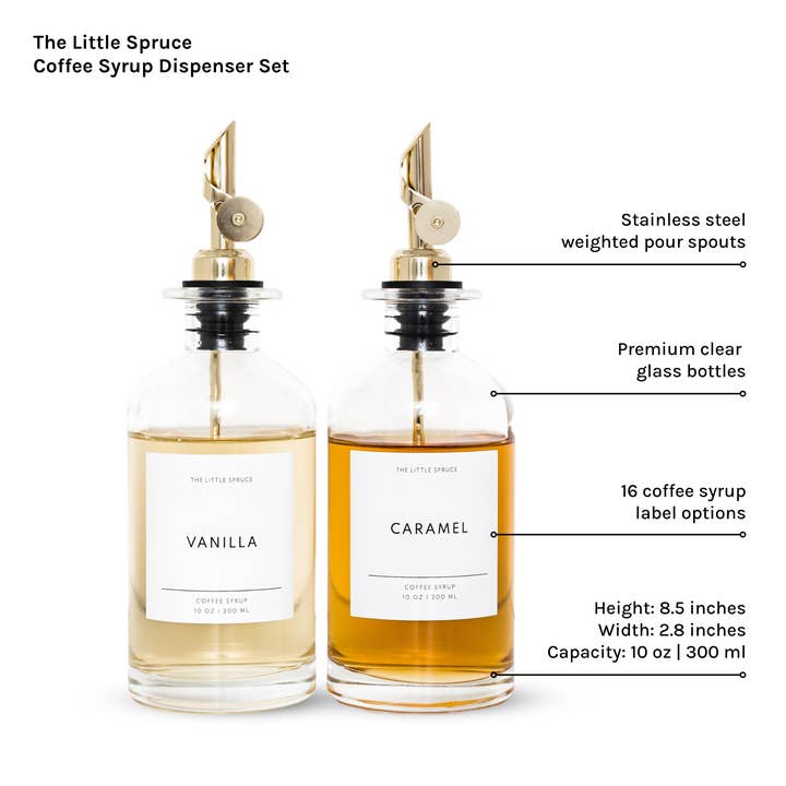 The Little Spruce Home - Wholesale Gift Bag Set/Pack - Coffee Syrup Dispenser Gift Set4