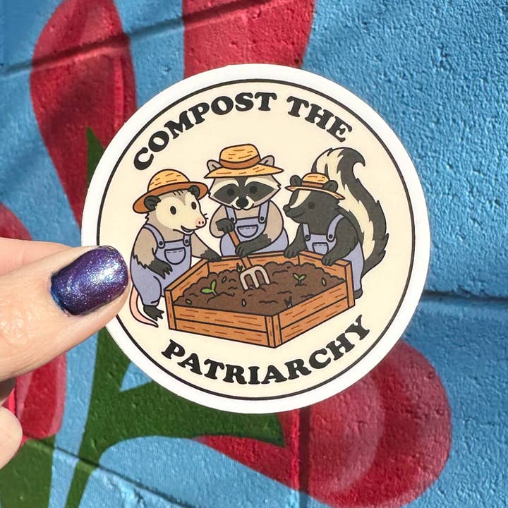 Compost The Patriarchy Sticker and other Purchase Wholesale piatti biodegradabili. Free Returns & Net 60 Terms on Faire trending on Faire.