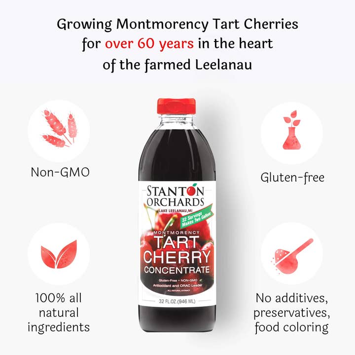 STANTON ORCHARDS - Wholesale Fruit juice - Tart Cherry Juice Concentrate 16 fl, oz Each (12 Pack)2