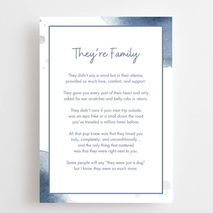 Cartão de Simpatia - Perda do seu Cão - Azul por atacado de The Lettery Studio