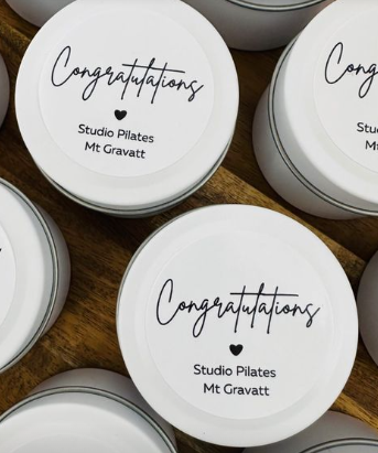 RISEthecandlestudio - Wholesale Travel Candles - Custom Designed | Branded Candle | Corporate Thank you candles | Business Branding with Personalise Message | 10-12hours burn time6