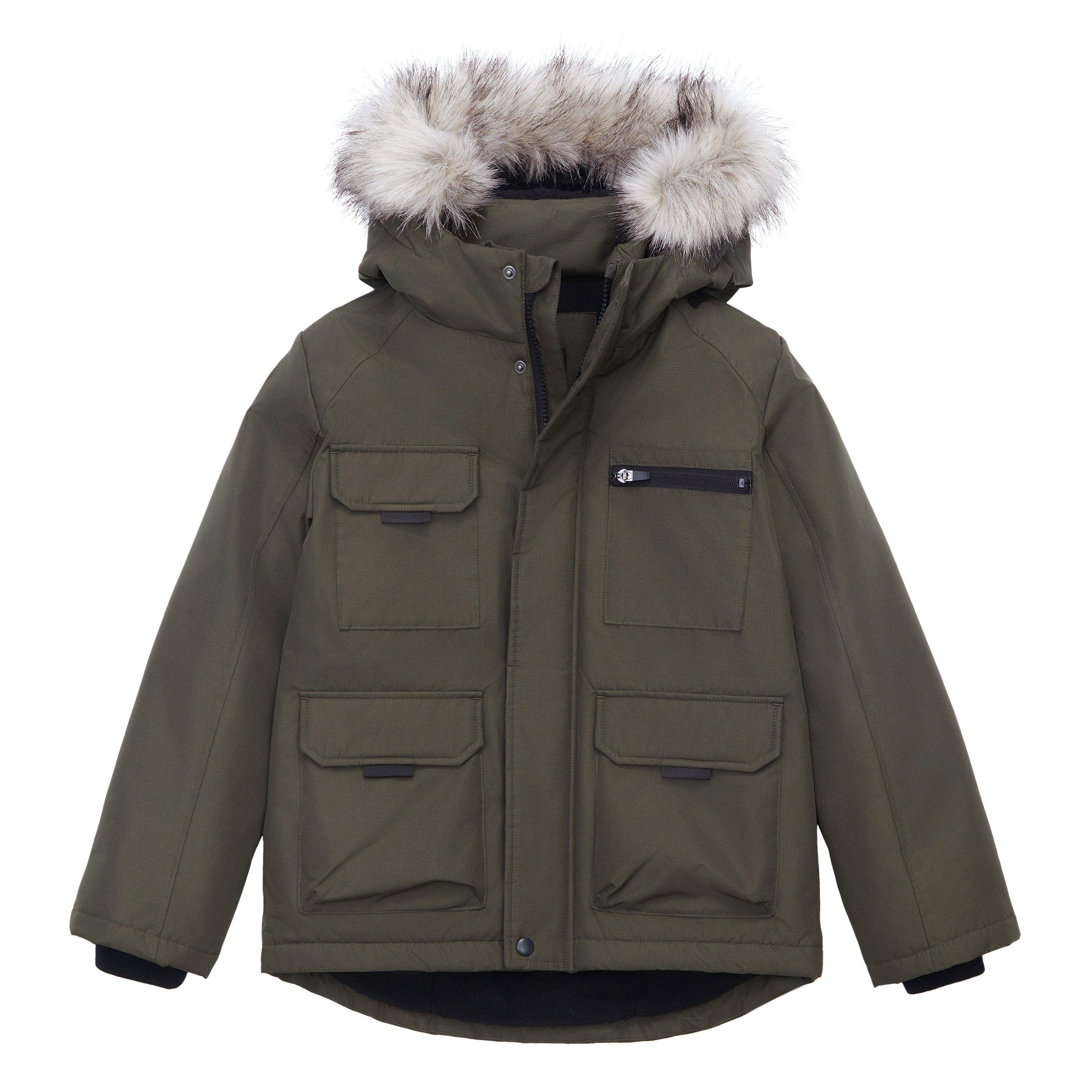 Rokka & Rolla - Wholesale Parka - Kids - Boys' Ripstop Parka Jacket Fleece Lined Winter Coat30