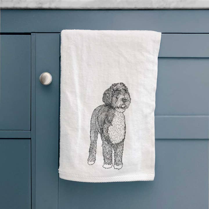 Inkopious - Wholesale Hand Towel - Doodled Finn the Bernedoodle Hand Towel5