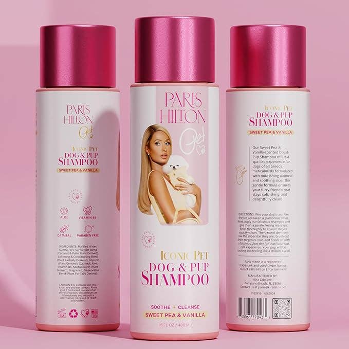 Kira Labs - Wholesale Pet Shampoo - Dog - Paris Hilton Iconic Pet Dog & Pup Shampoo Sweet Pea Vanilla1