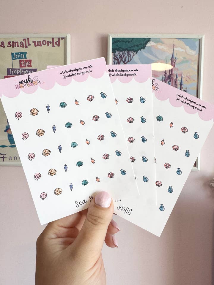 Foglio adesivo in vinile Sea Shells per la vendita all'ingrosso da parte di Wish Designs