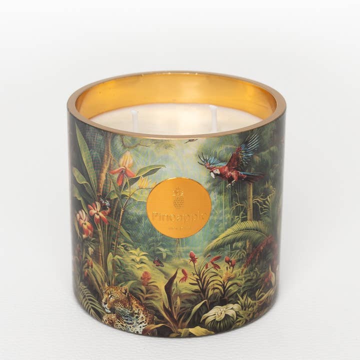 PINEAPPLE SIGNATURE - Wholesale Jar/Filled Candle - 100% Vegetable Wax Scented Candle - Wild Life Decor