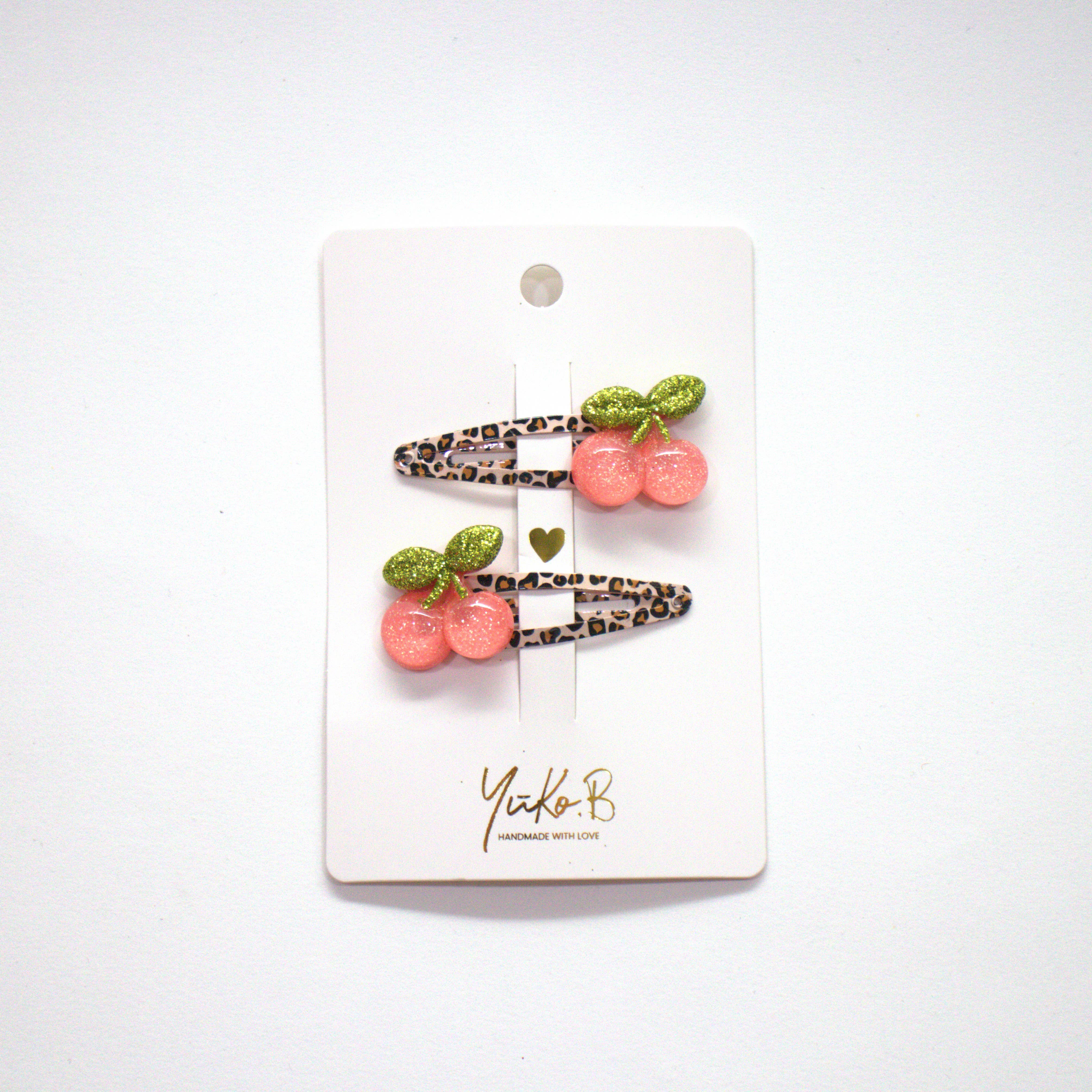Yuko B - Wholesale Barrette - Kids - Premium Hair Clips for Kids - Cherries4