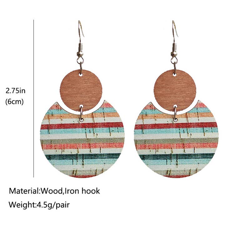 Wholesalesir - Wholesale Dangle Earrings - Bohemian Floral Print Earrings