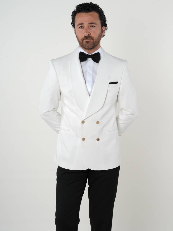 parez suits - Wholesale Tuxedo Set - Men's - White Tuxedo Groom Suit for men Parez Suit8