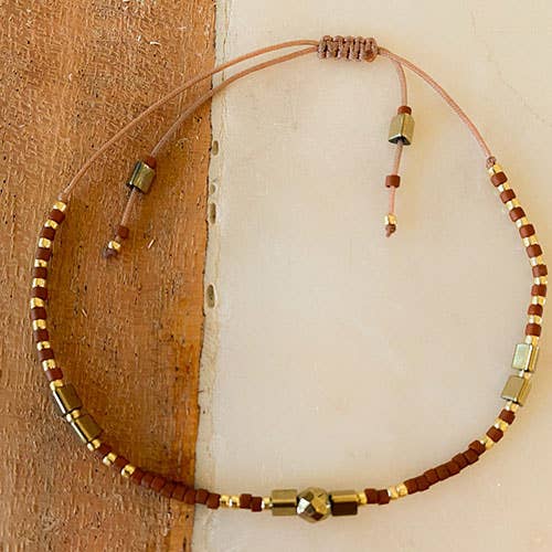 Santore Jewelry Company - Wholesale Beaded Bracelet - Miyuki: Gemstone and Seed Bead Thread Bracelet1