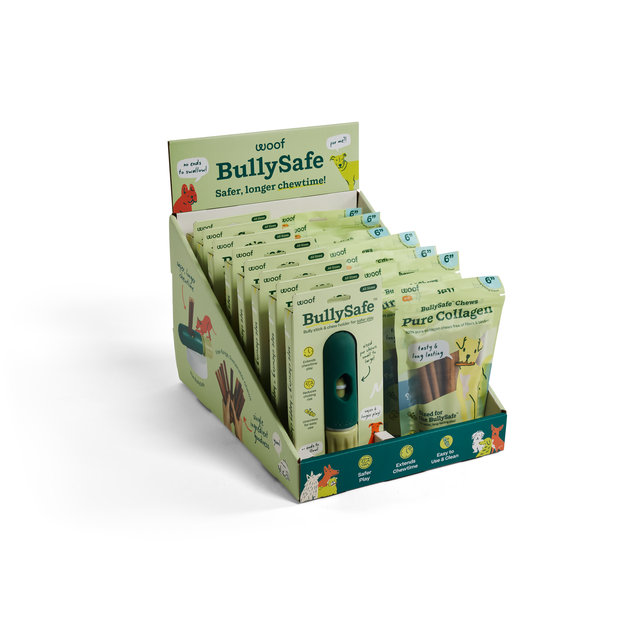 Woof - Wholesale Pet Toy - Dog - BullySafe PDQ Display1