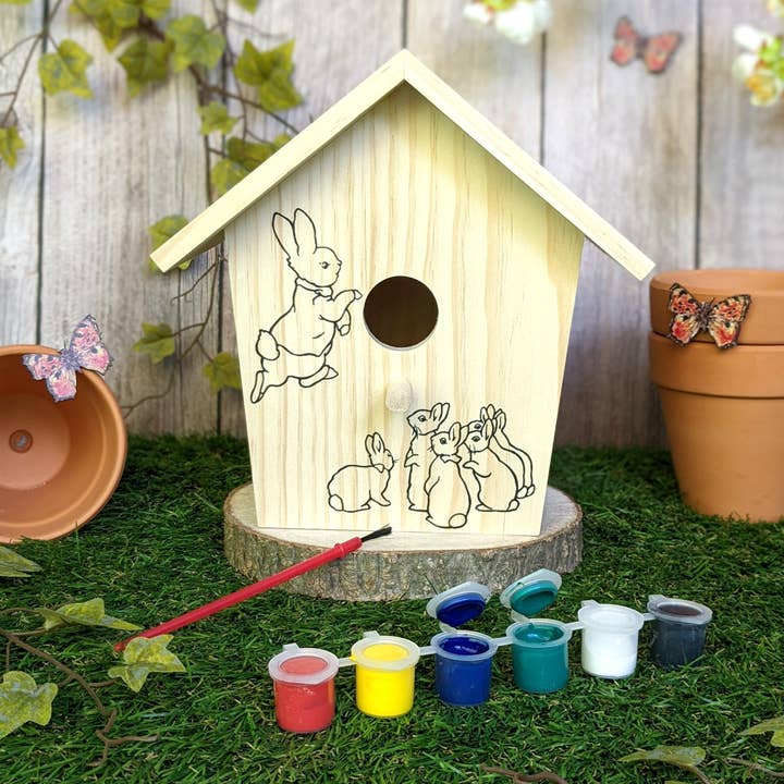Peter Rabbit Paint Your Own Bird House - Children's Craft Kit with Paints for wholesale by Robert Frederick Ltd
