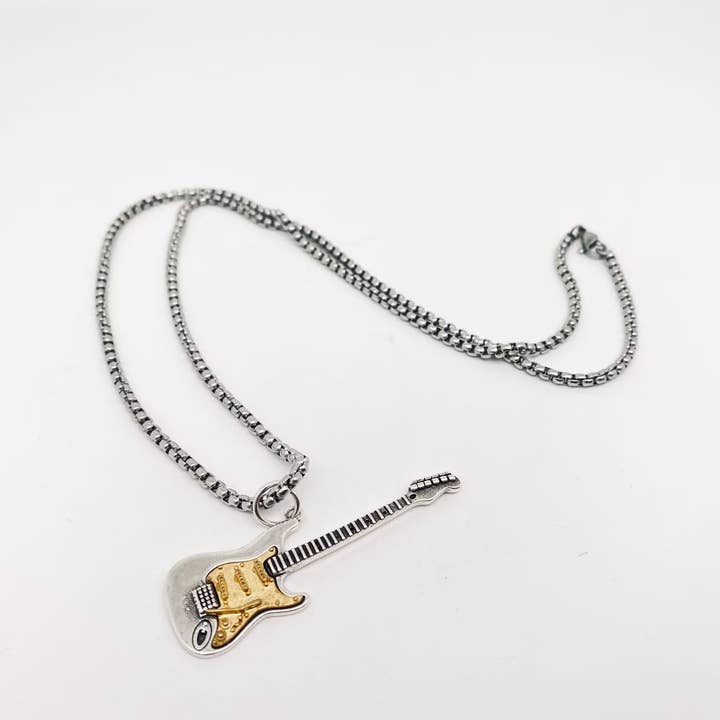 Mio Queena - Wholesale Pendant/Charm Necklace - Rock Style Electric Guitar Pendant Necklace - MJ