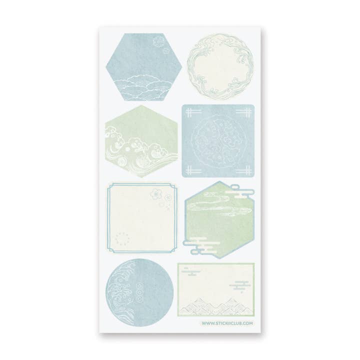 Feuille d'autocollants d'étiquettes de conception japonaise pour la vente par STICKII