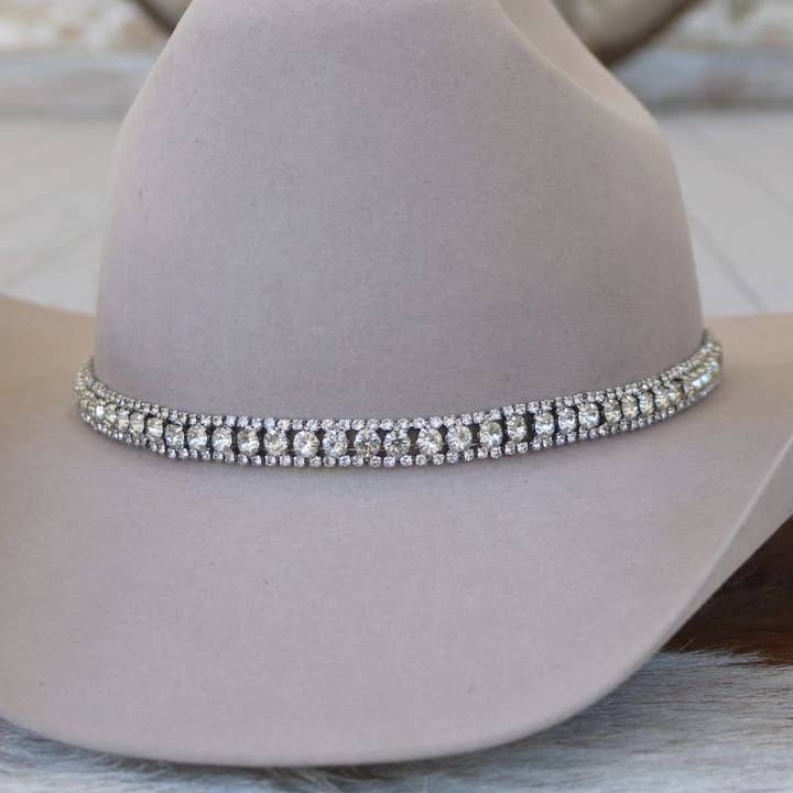Rhinestone bling hattband - The Monroe för wholesale av Willow Lane Hat Co.