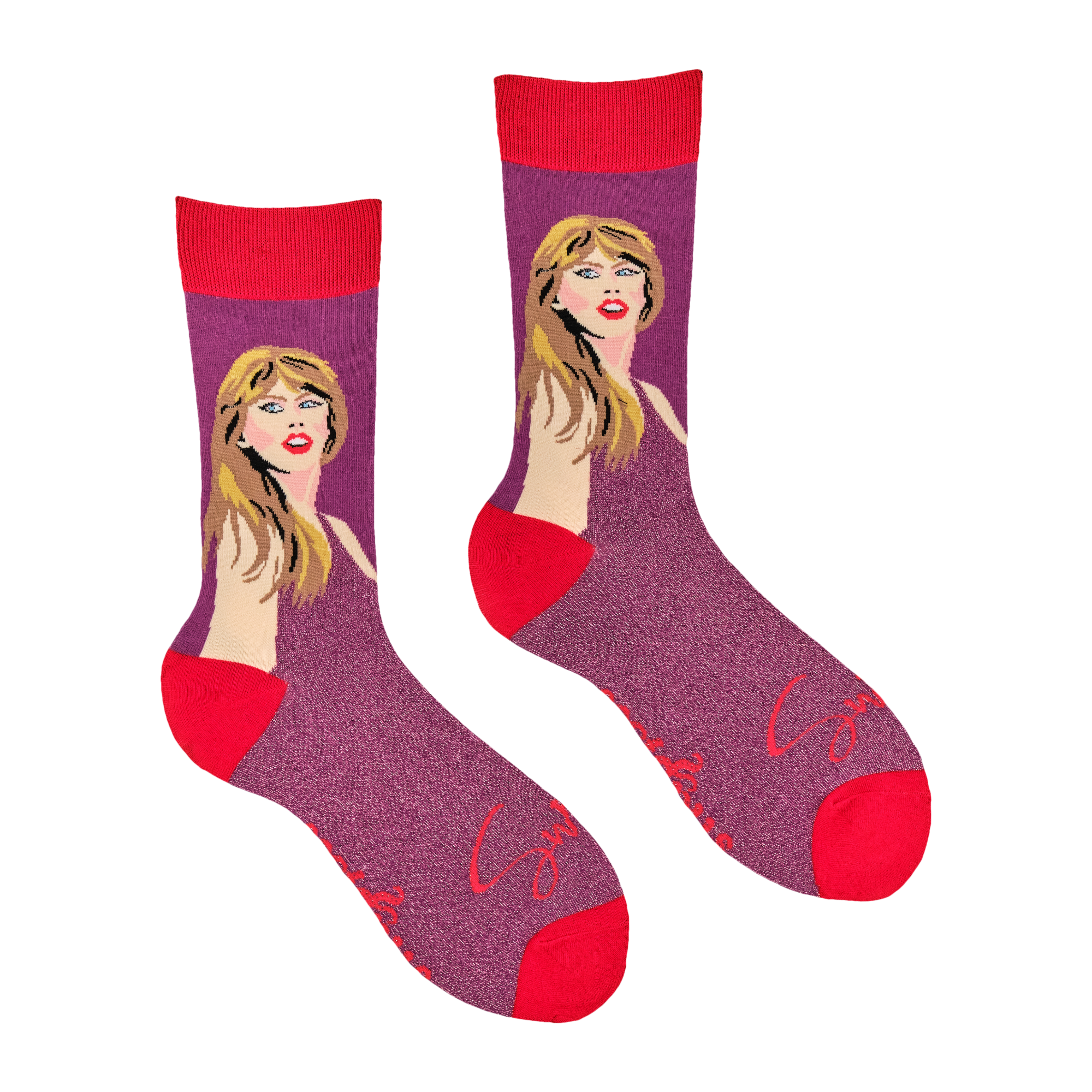 PINK LUREX Taylor Swift Socks - Swifties for wholesale on Faire1
