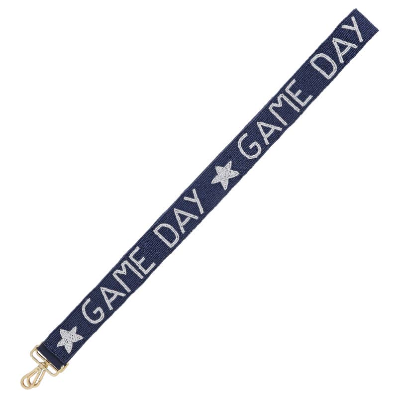 Jane Marie - Wholesale Bag Strap - Women's - Game Day Navy Beaded Purse Strap0