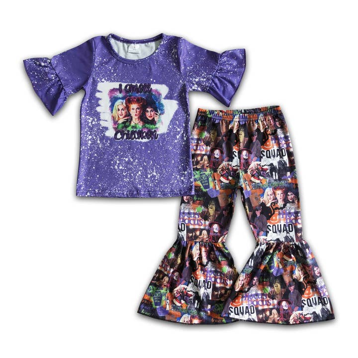 I smell children girls Halloween clothing set for wholesale by Yawoo Garments