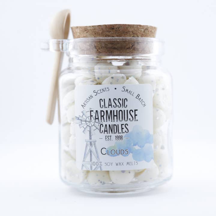 NEW! Soy Wax Melt Jar - Clouds for wholesale by Classic Farmhouse Candles