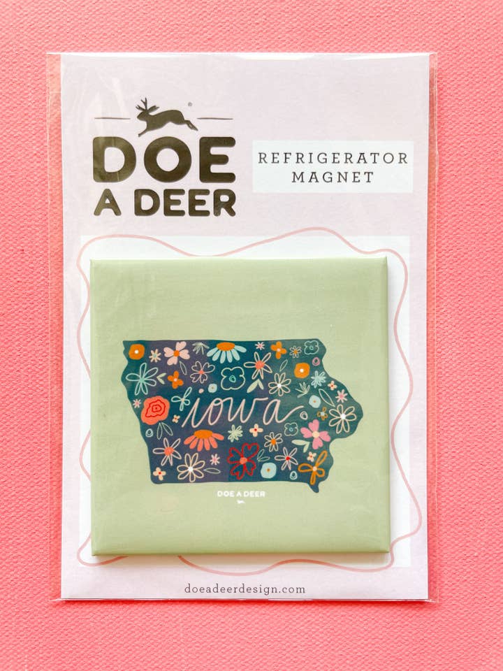 Imán floral de Iowa para venta al por mayor de Doe A Deer