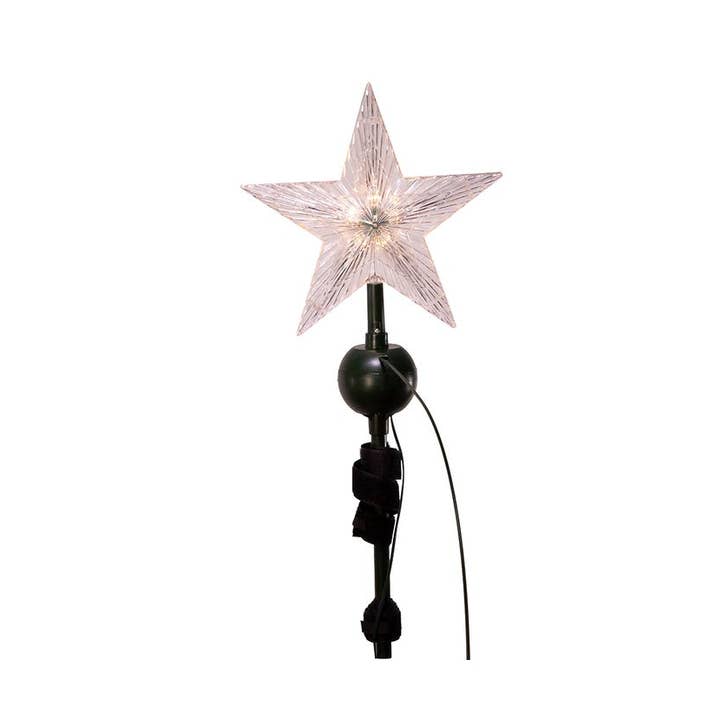 Kurt S. Adler, Inc. - Wholesale Tree Topper - 19.7" LED STAR TREE TOPPER W/ROTATING SANTA